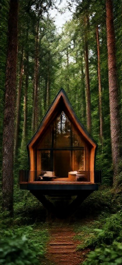 Modern Design Forest Setting Aesthetic New Wallpaper