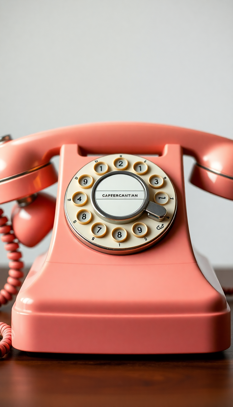 Aesthetic Premium Vintage Telephone Rotary Wallpaper