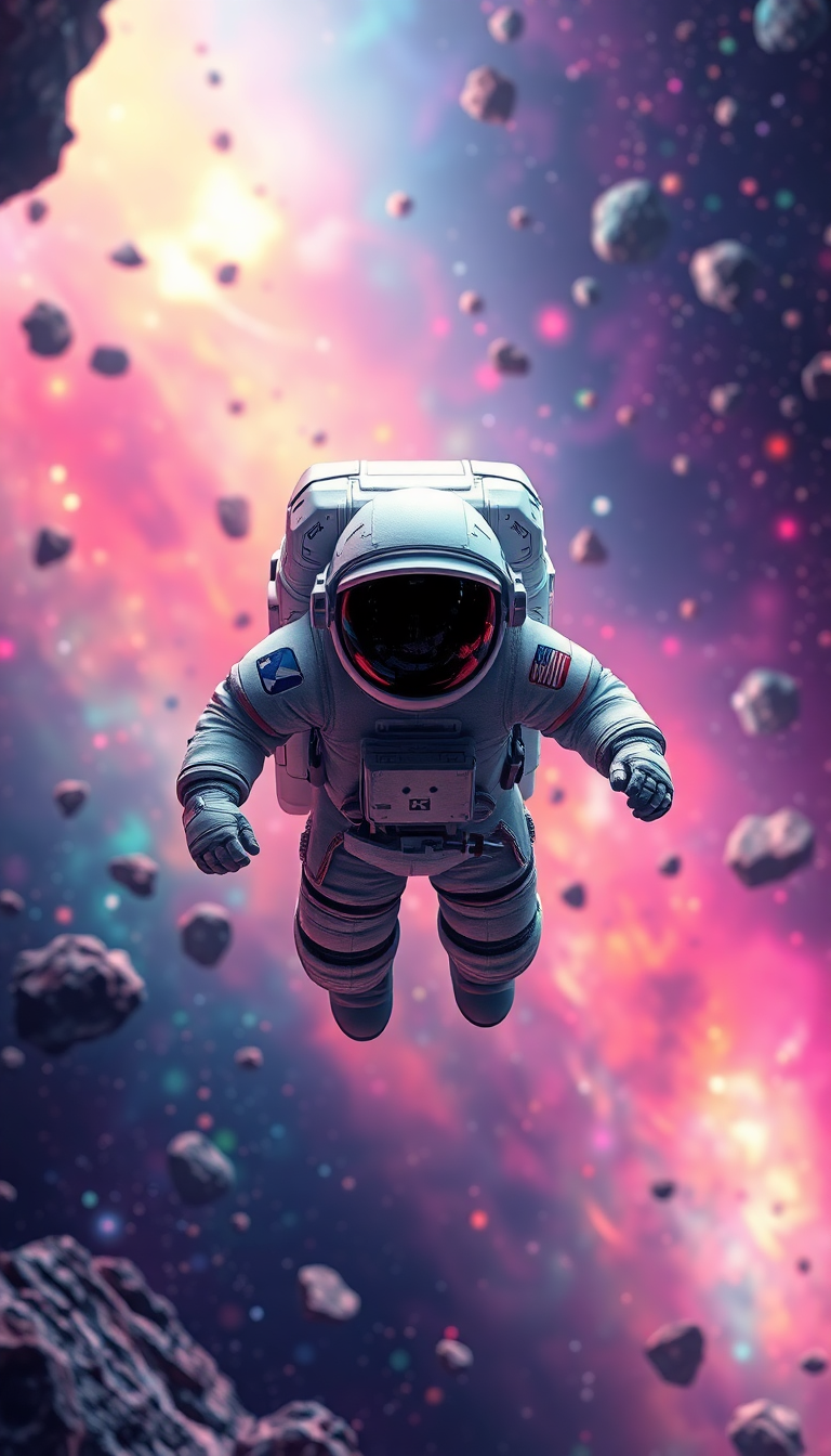 Astronaut Floating Through Delicate HD Wallpaper