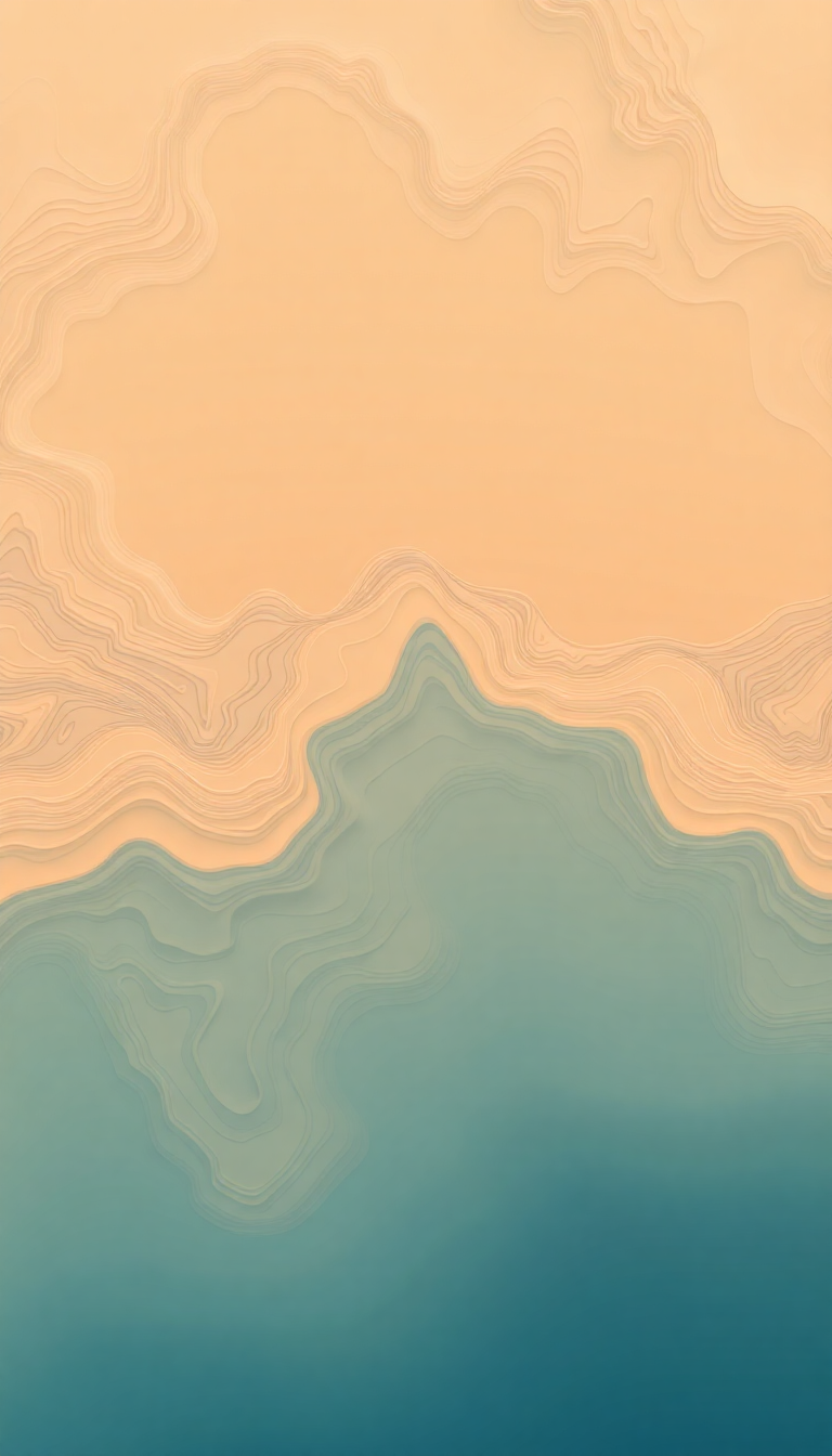 Grand Dusky Topographic Lines Flowing Wallpaper