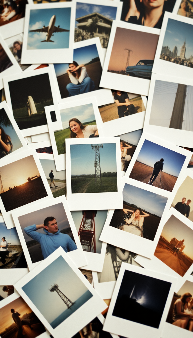 Polaroid Collection Scattered Memories Aesthetic Deluxe Wallpaper