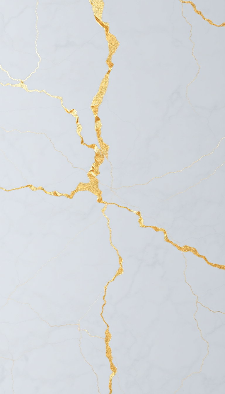 White Gold Veins Luxury Abstract Remaster Wallpaper