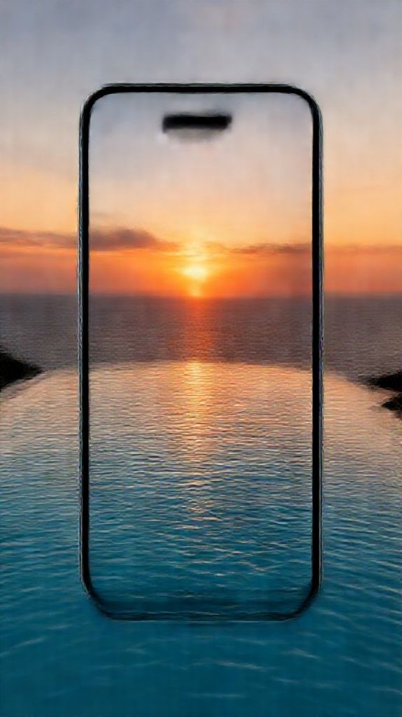 Infinity Pool Edge Overlooking Ocean Sunset Photorealistic Pro Wallpaper