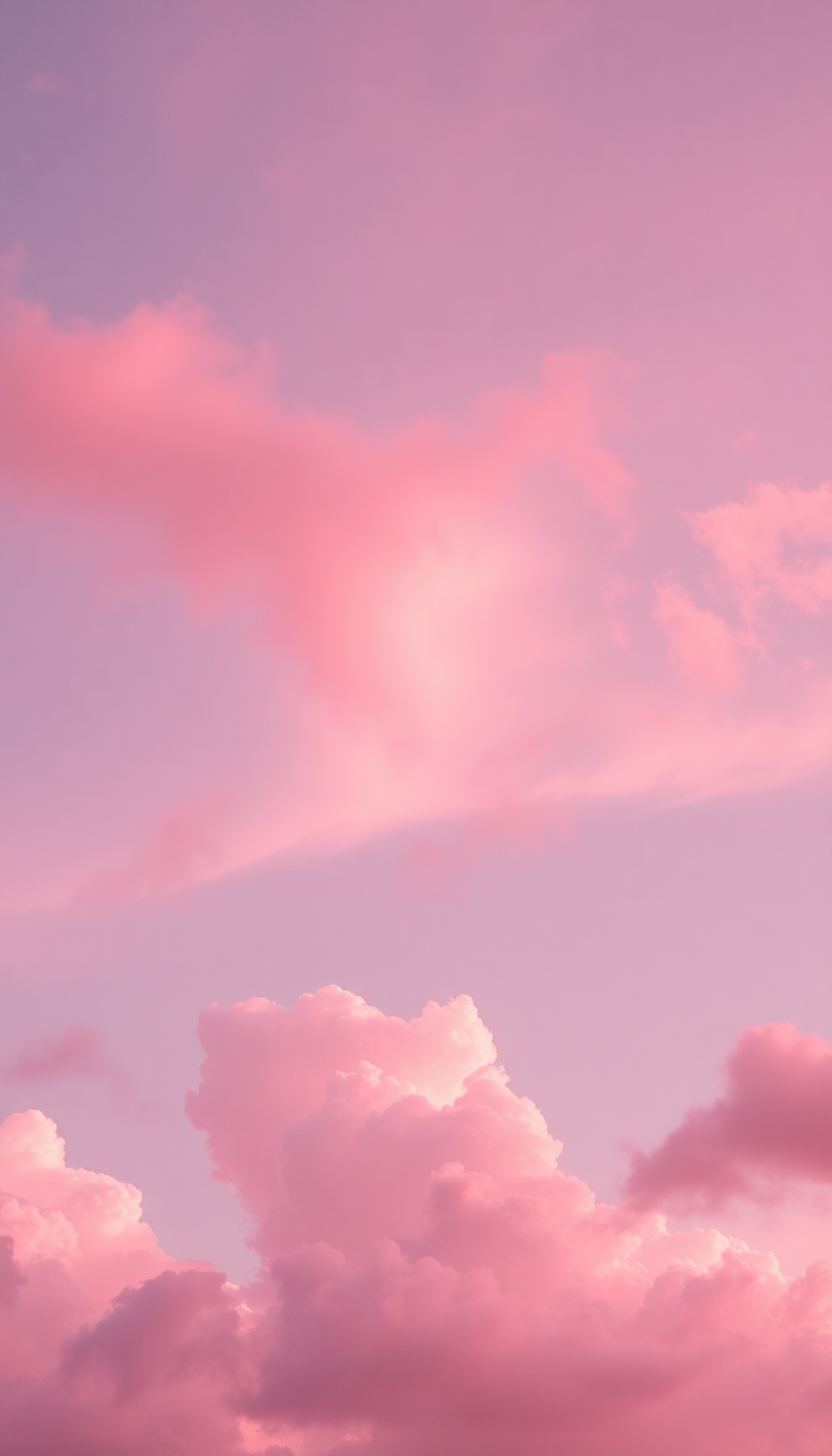 Aesthetic Iridescent Pink Cloud Cotton Wallpaper