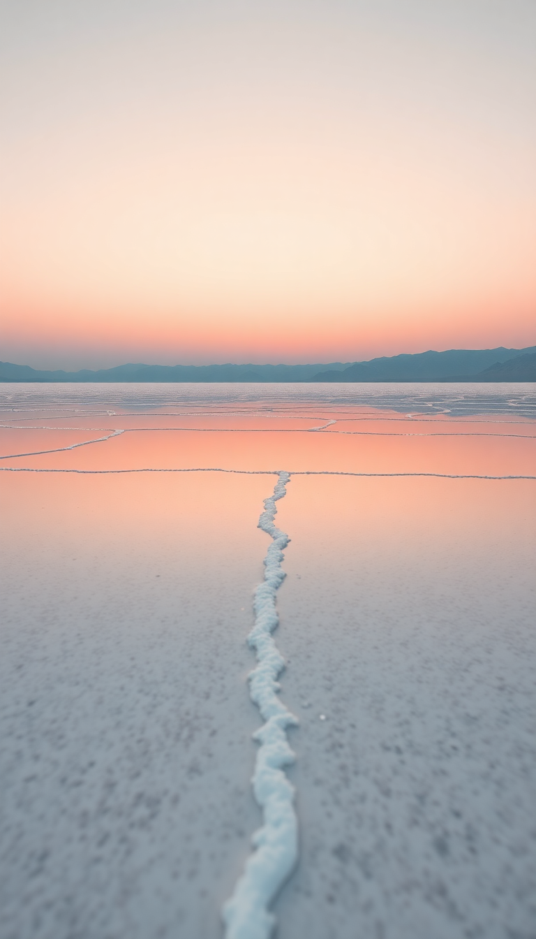 Salt Flats Mirror Reflection Perfect Photorealistic Wallpaper