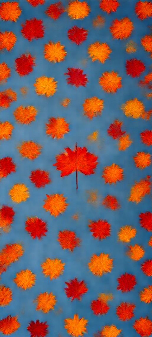 Autumn Leaves Falling Maple Red Orange Photorealistic New Wallpaper