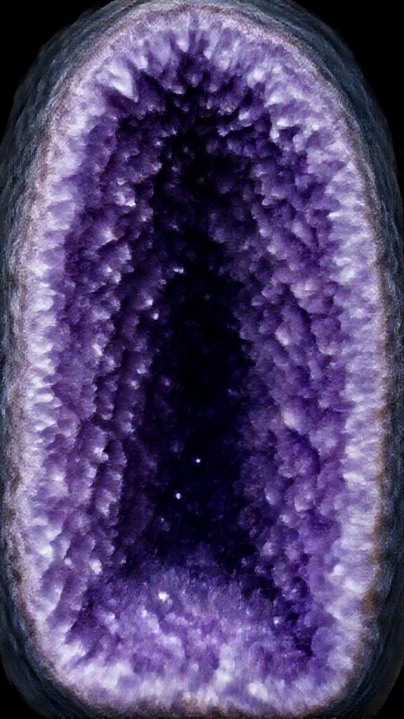 Elegant Geode Interior Amethyst Photorealistic Wallpaper