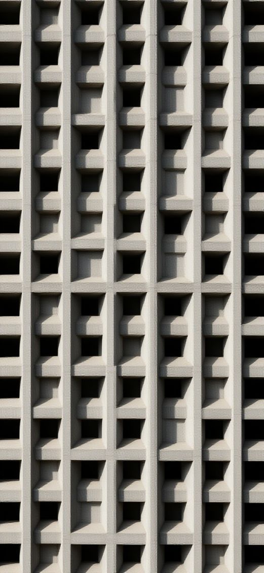 Brutalist Architecture Concrete Ornate Compact Wallpaper