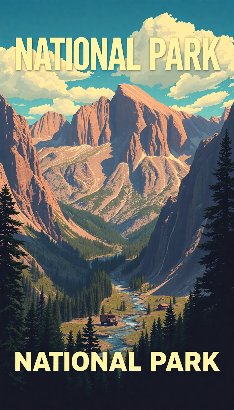 Chromatic National Style Poster Travel Digital art Wallpaper