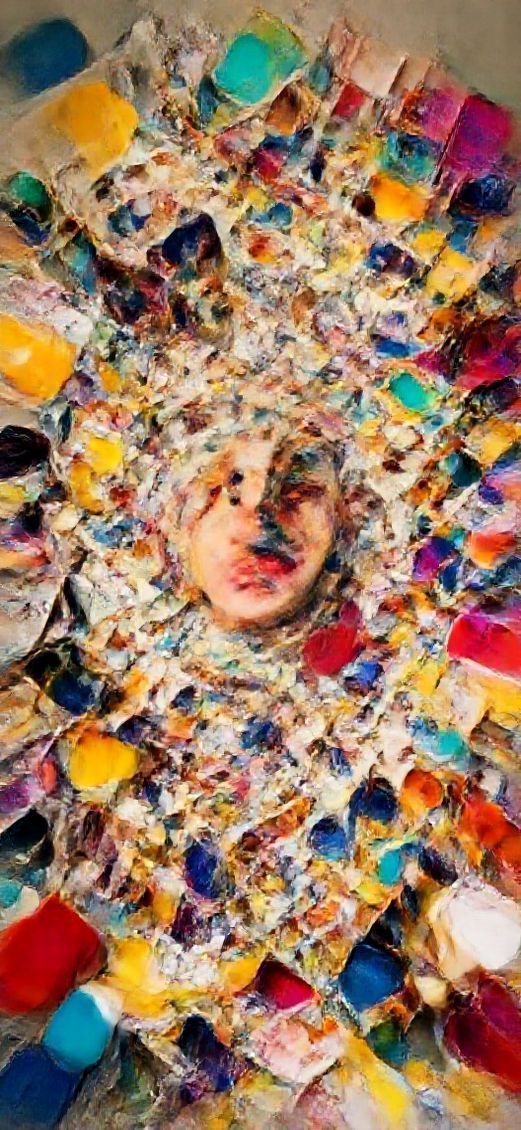 Brilliant Art Scattered Mess Photorealistic Wallpaper