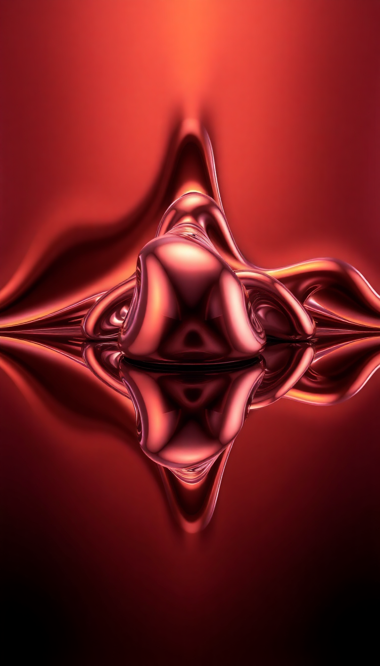 Pristine Chrome Morphing Shapes Reflective Surface Wallpaper