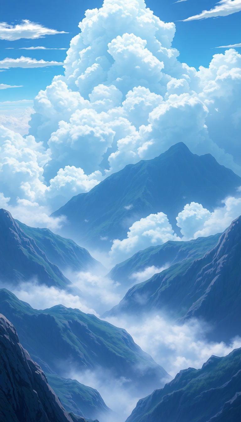 Oceanic Cloud Above Anime Anime Wallpaper