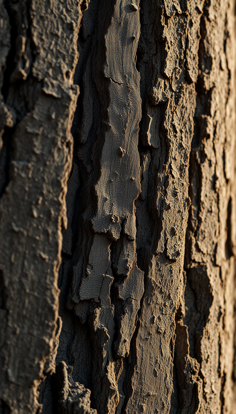Baroque Bark Texture Macro Lines Patterns Wallpaper