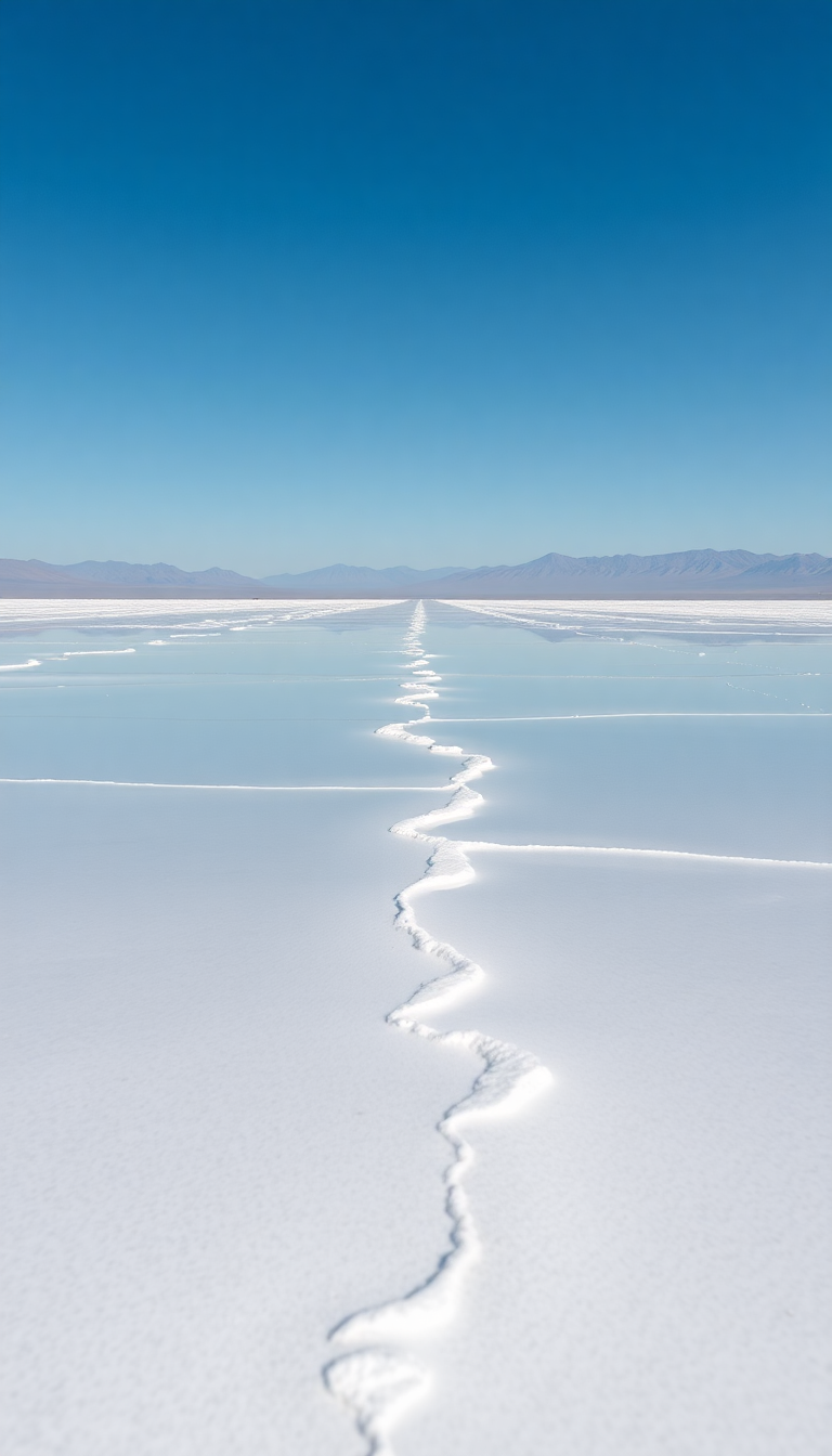 Salt Flats Mirror Reflection Perfect Photorealistic Wallpaper