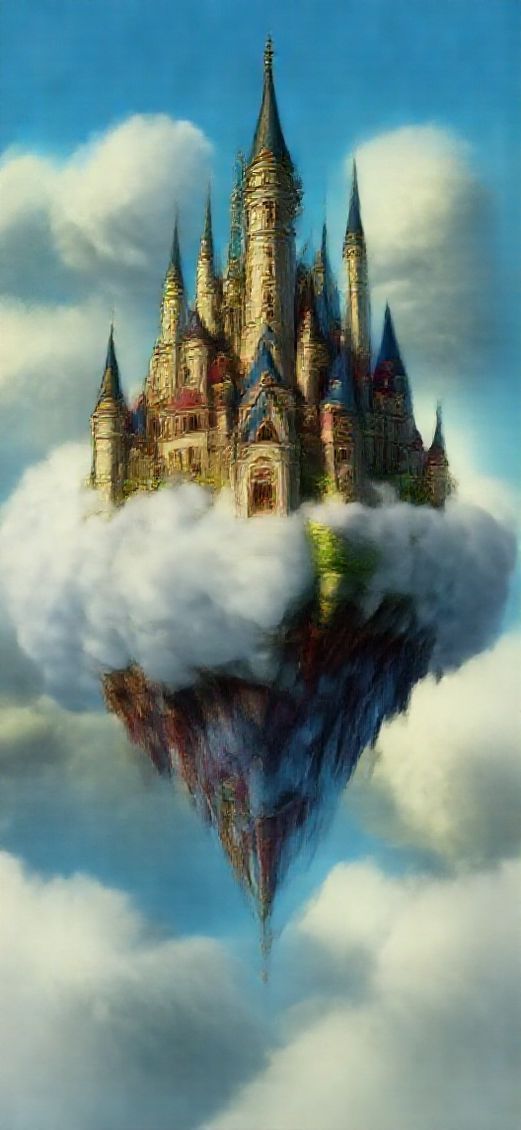 Studio Ghibli Style Floating Castle Clouds Anime Elite Wallpaper