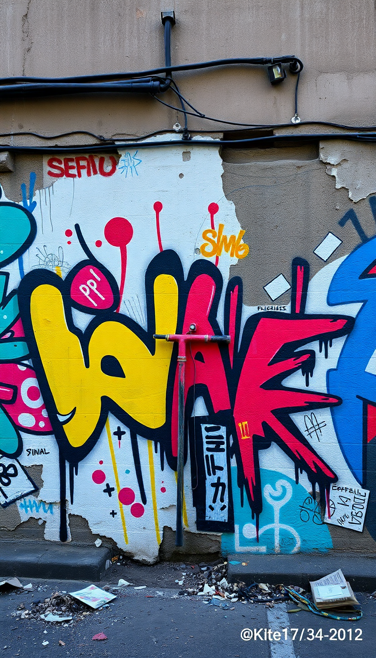 Infinite Dazzling Street Art Mural Wallpaper