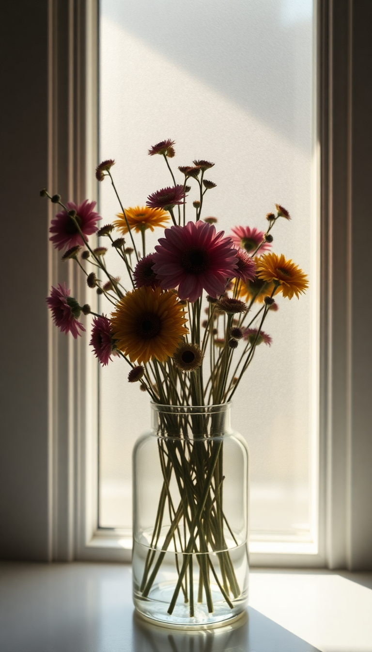 Glass Vase Window Light Aesthetic Modern Wallpaper