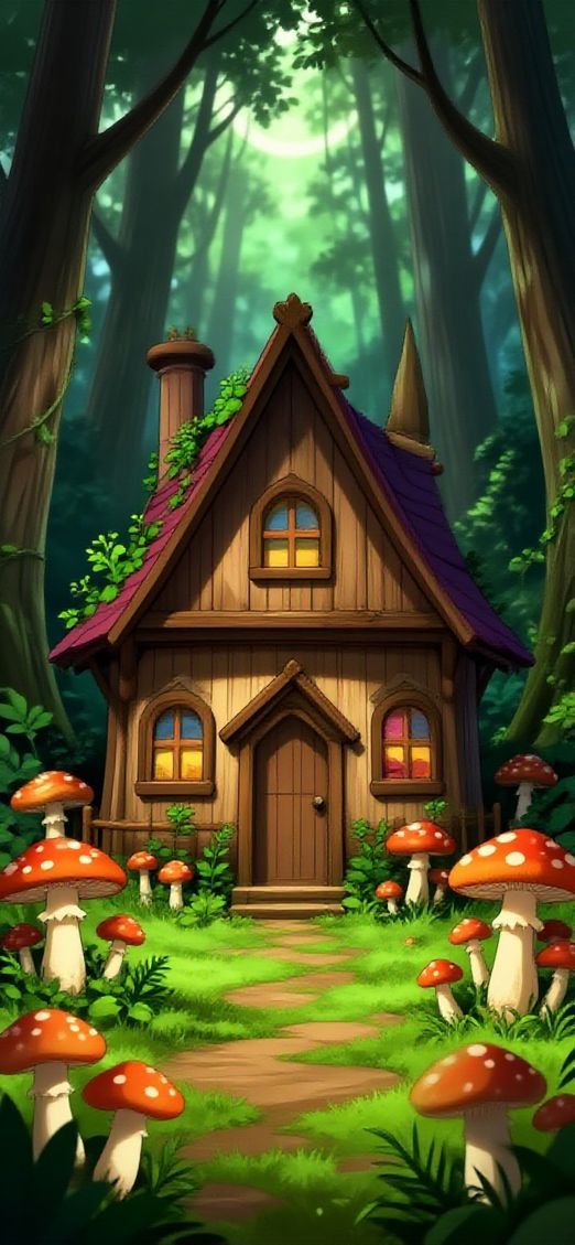 Dazzling Arctic Witch Cottage In Wallpaper