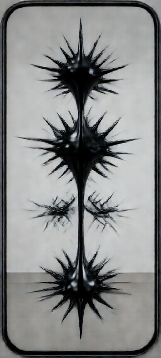 Digital art Elegant Spikes Magnetic Sculpture Wallpaper