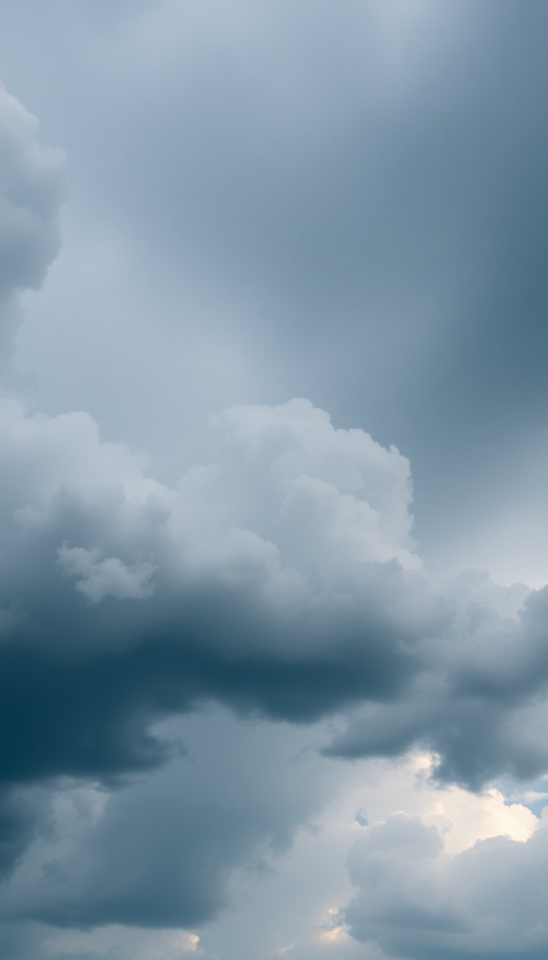 Icy Lunar Mammatus Clouds Dramatic Wallpaper