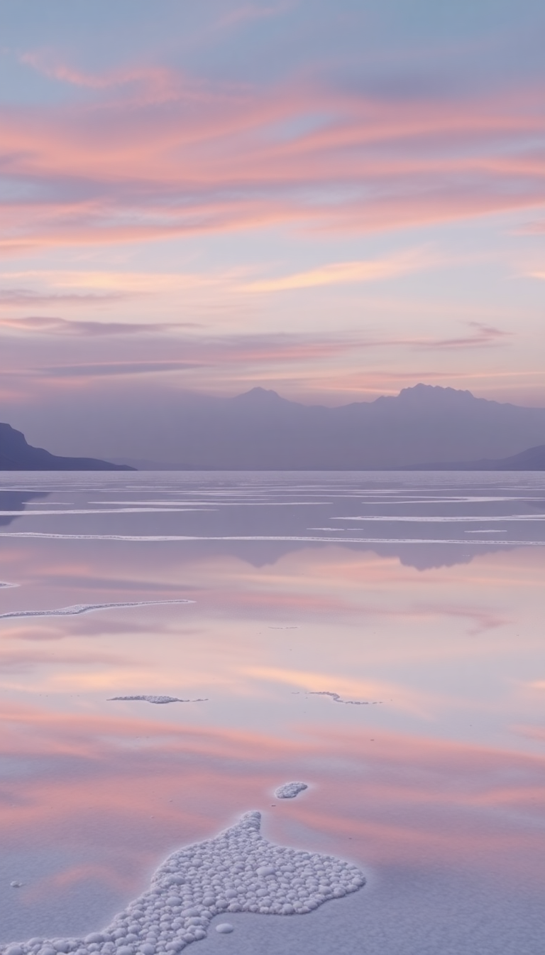 Nature Alpine Salt Flats Mirror Wallpaper