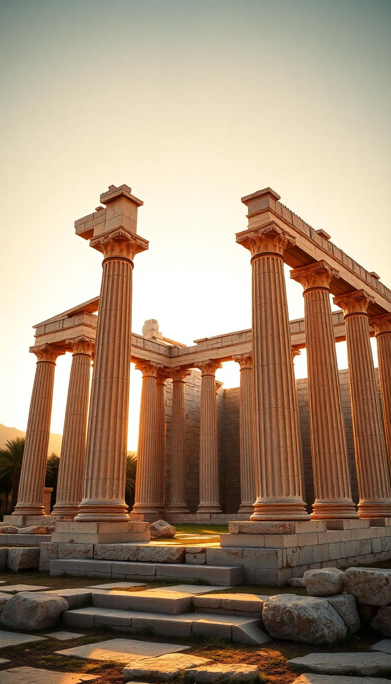 Ancient Greek Temple Gentle HD Wallpaper