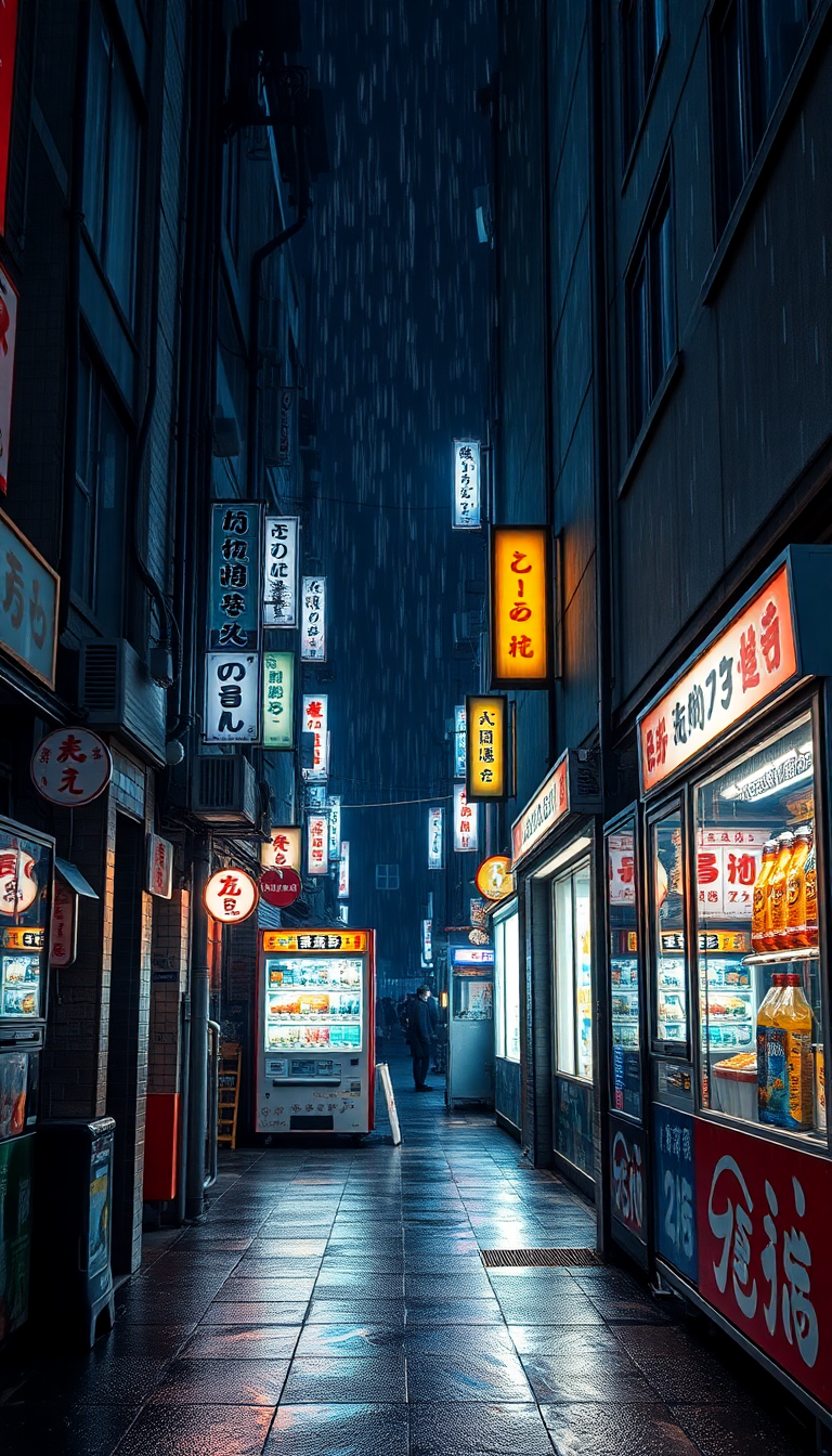 Cyberpunk Abstract Tokyo Alley At Wallpaper