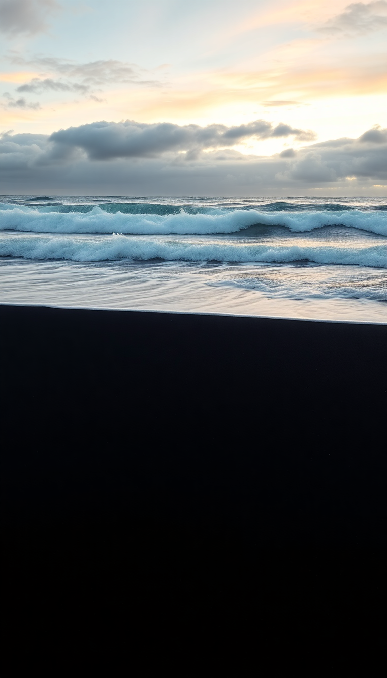 Smooth Brilliant Icelandic Black Sand Wallpaper