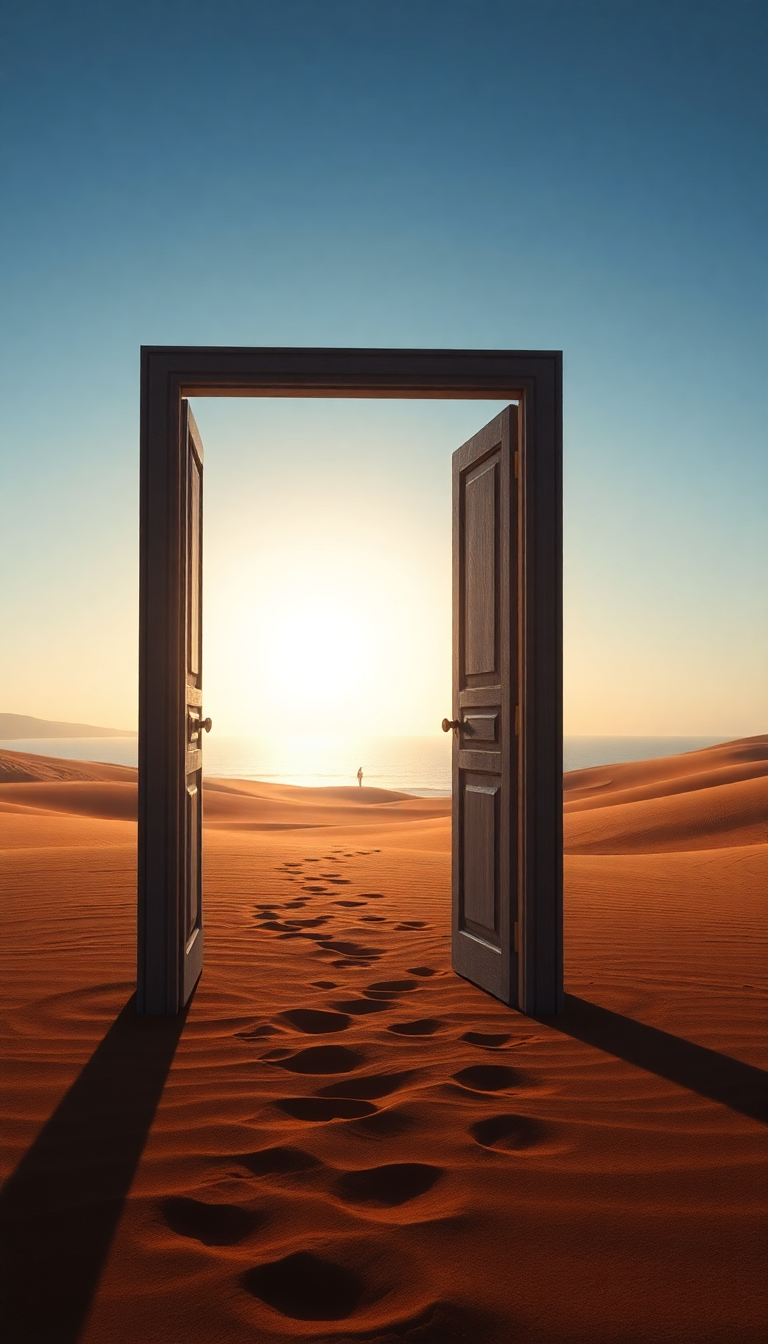 Fluid Desert In Alone Standing Digital art Wallpaper