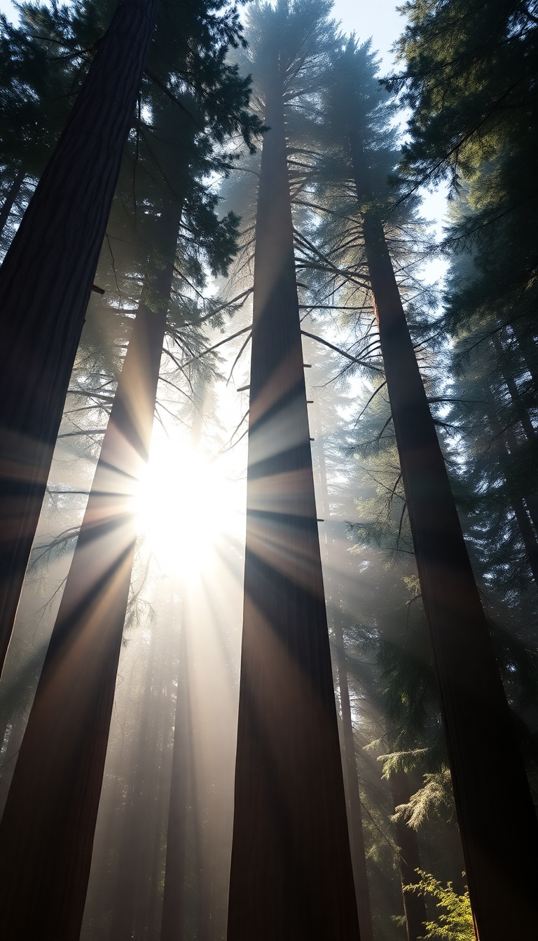 Fog Sunbeams Filtering Through Nature Ultra Wallpaper