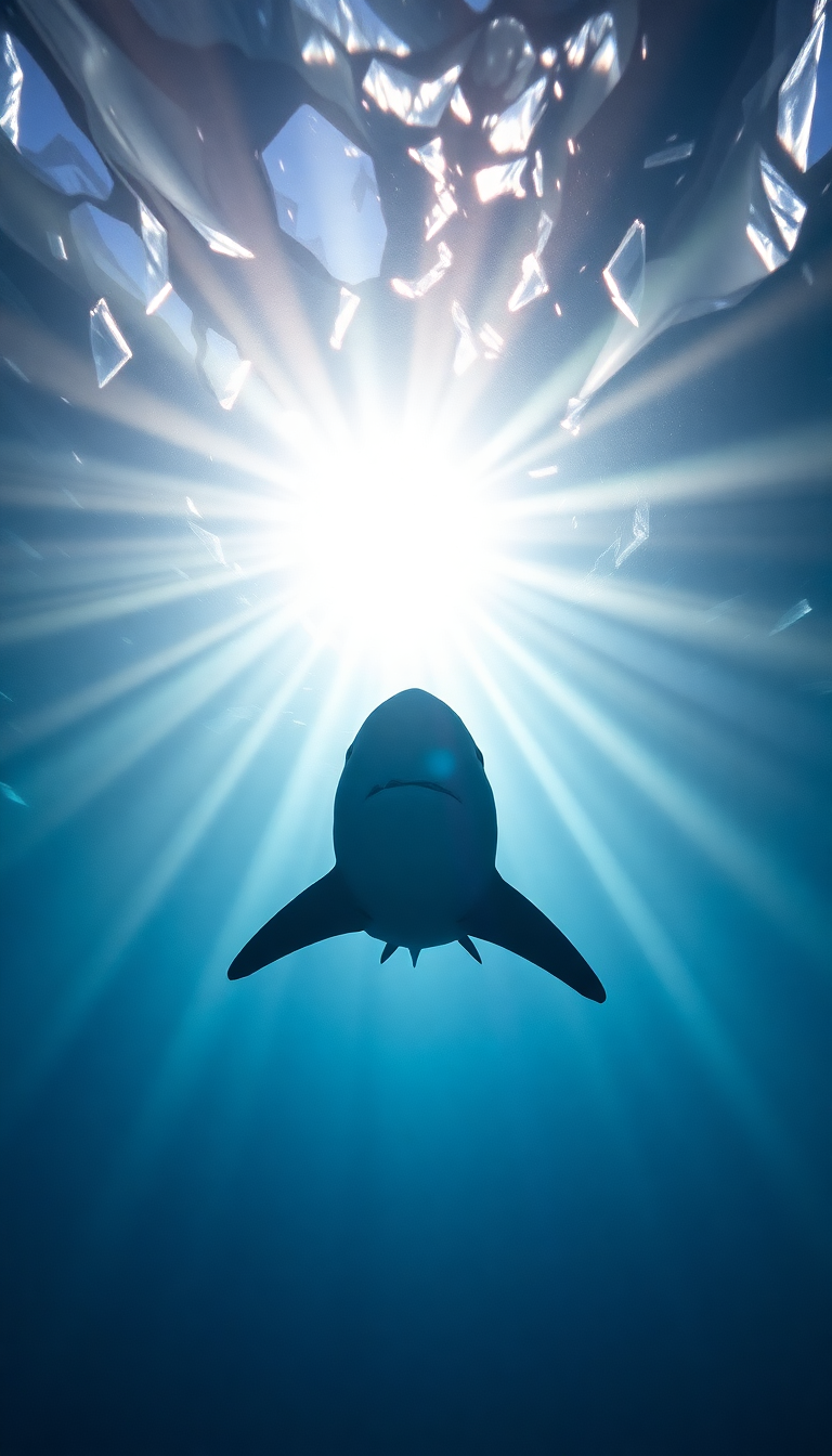 Electric Soft Shark Silhouette From Wallpaper