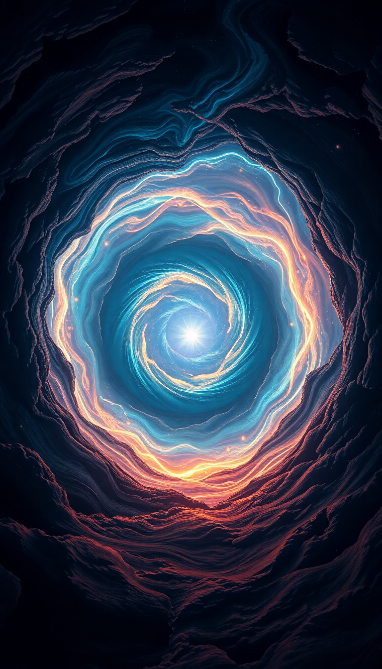 Breathtaking Wormhole Swirling Gateway Digital art Wallpaper