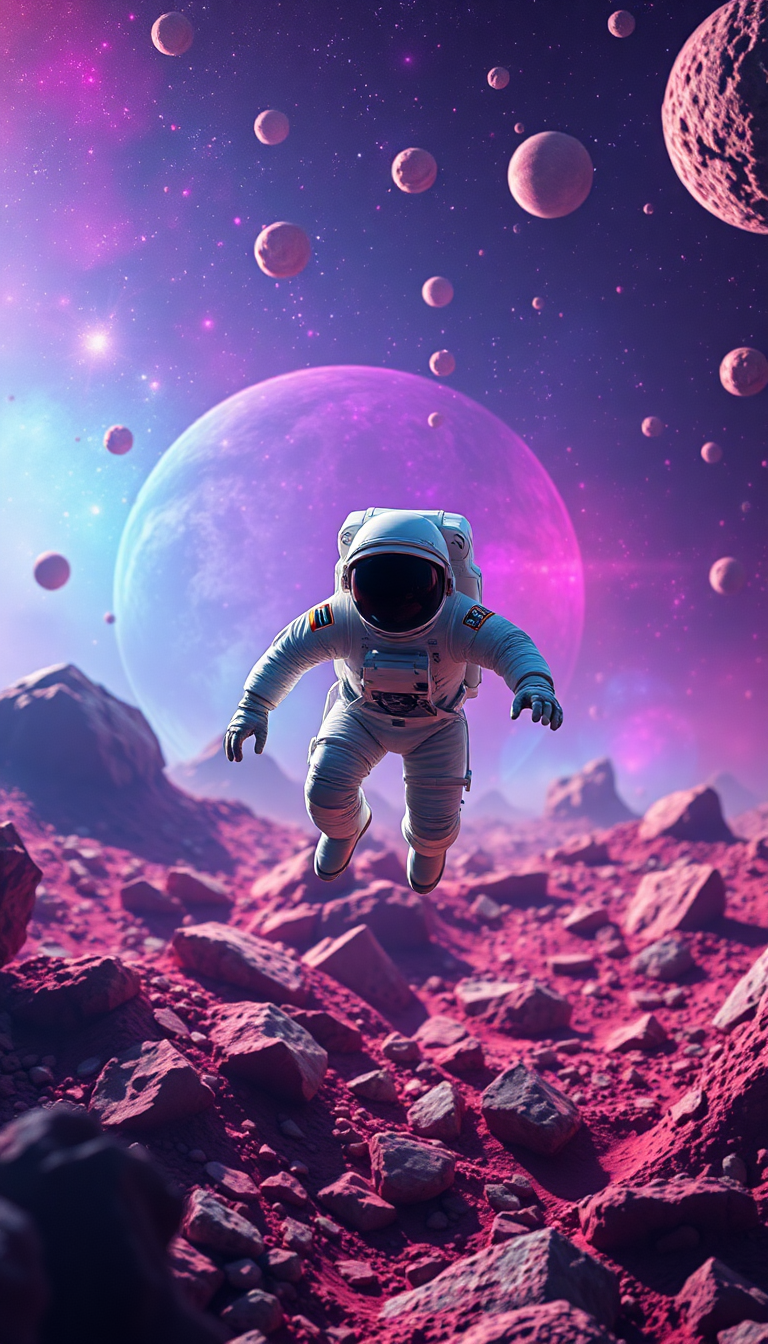 Classic Ultimate Astronaut Floating Through Wallpaper