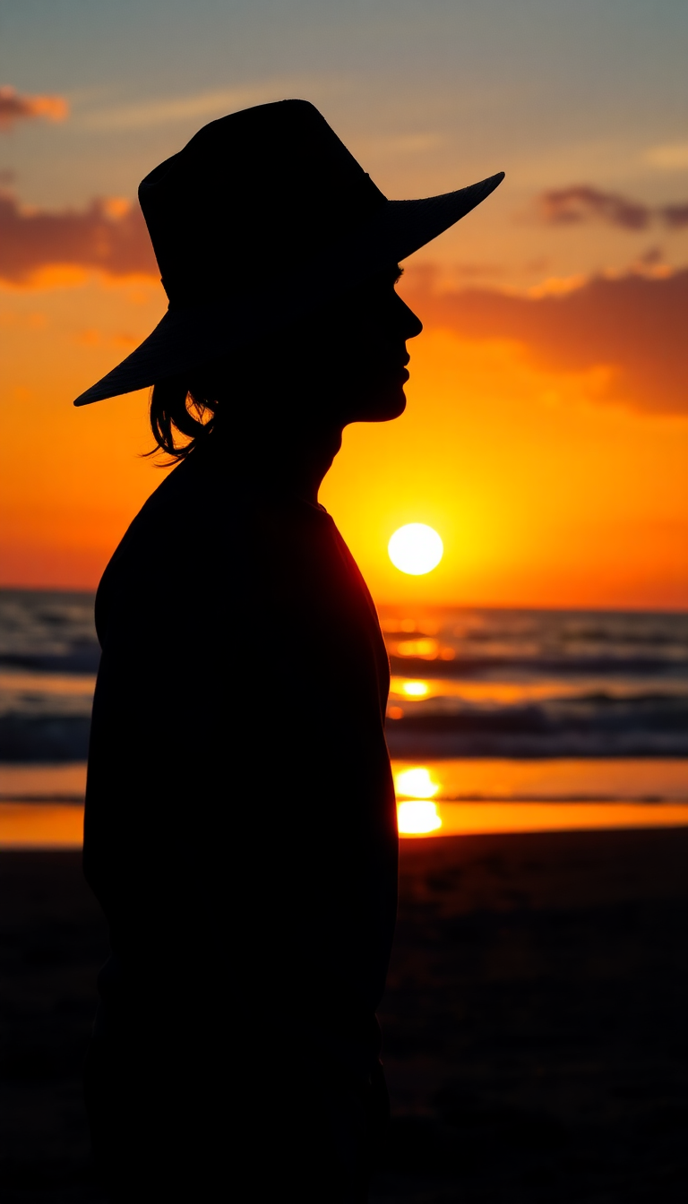 Urban Sunset Golden Hour Silhouette Photorealistic Wallpaper