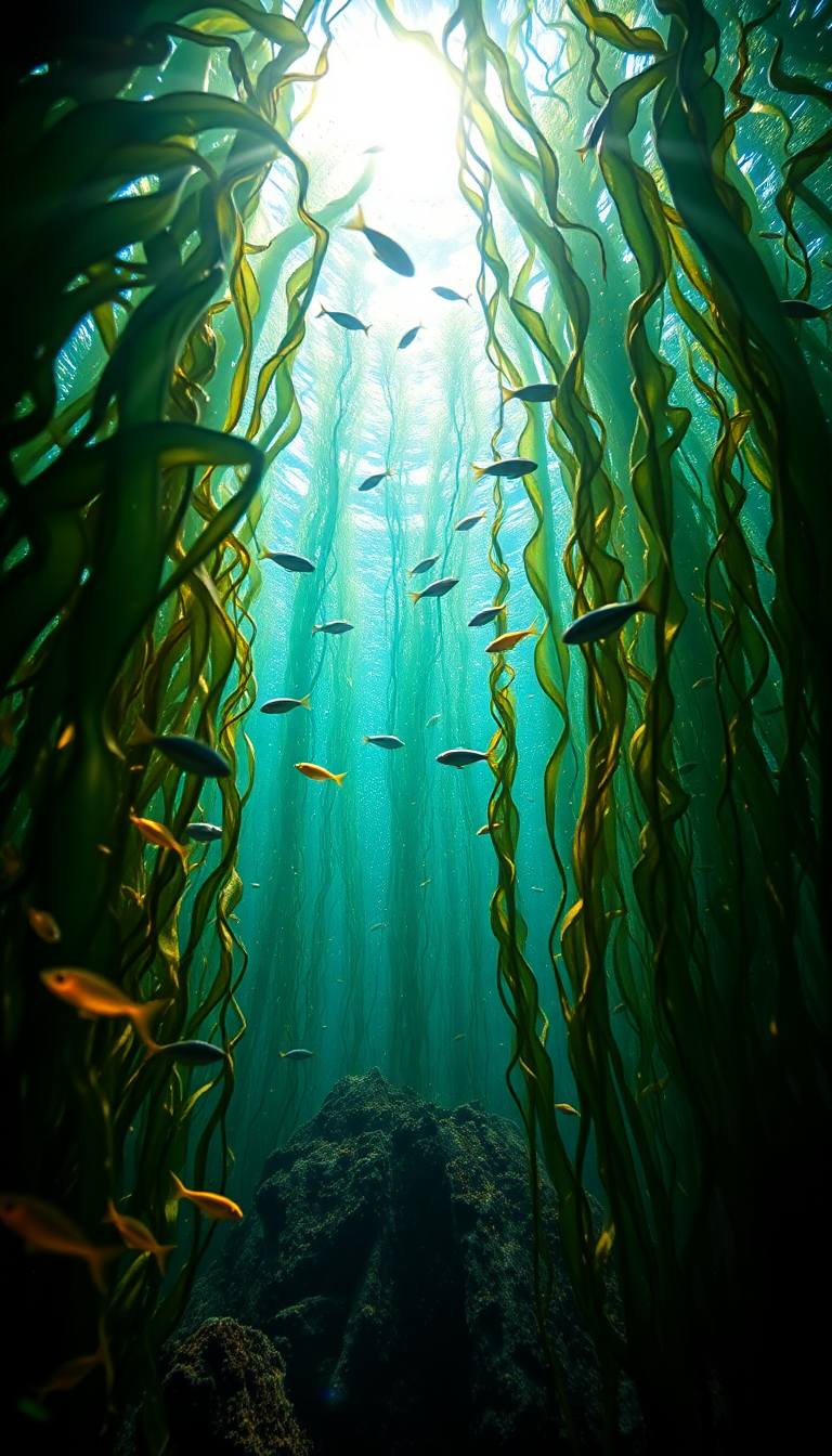 Underwater Forest Kelp Cosmic HD Wallpaper