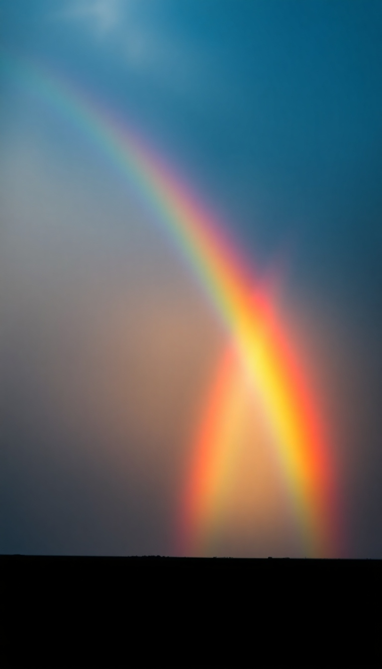 Nature Glossy Rainbow After Storm Wallpaper