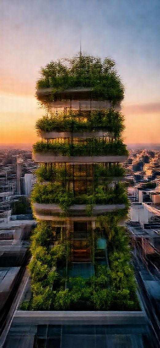 Organic Fierce Rooftop Garden Oasis Wallpaper