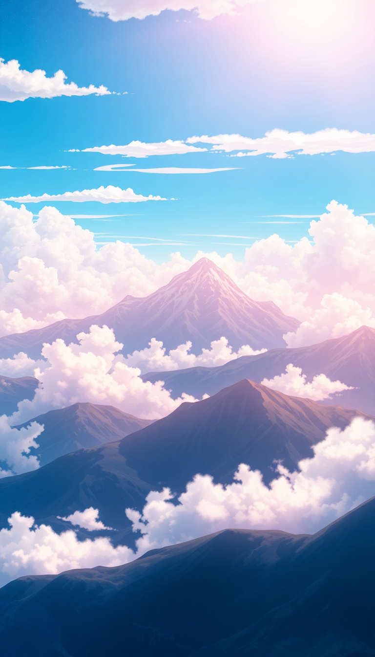 Arctic Sea Above Mountains Anime Anime Wallpaper