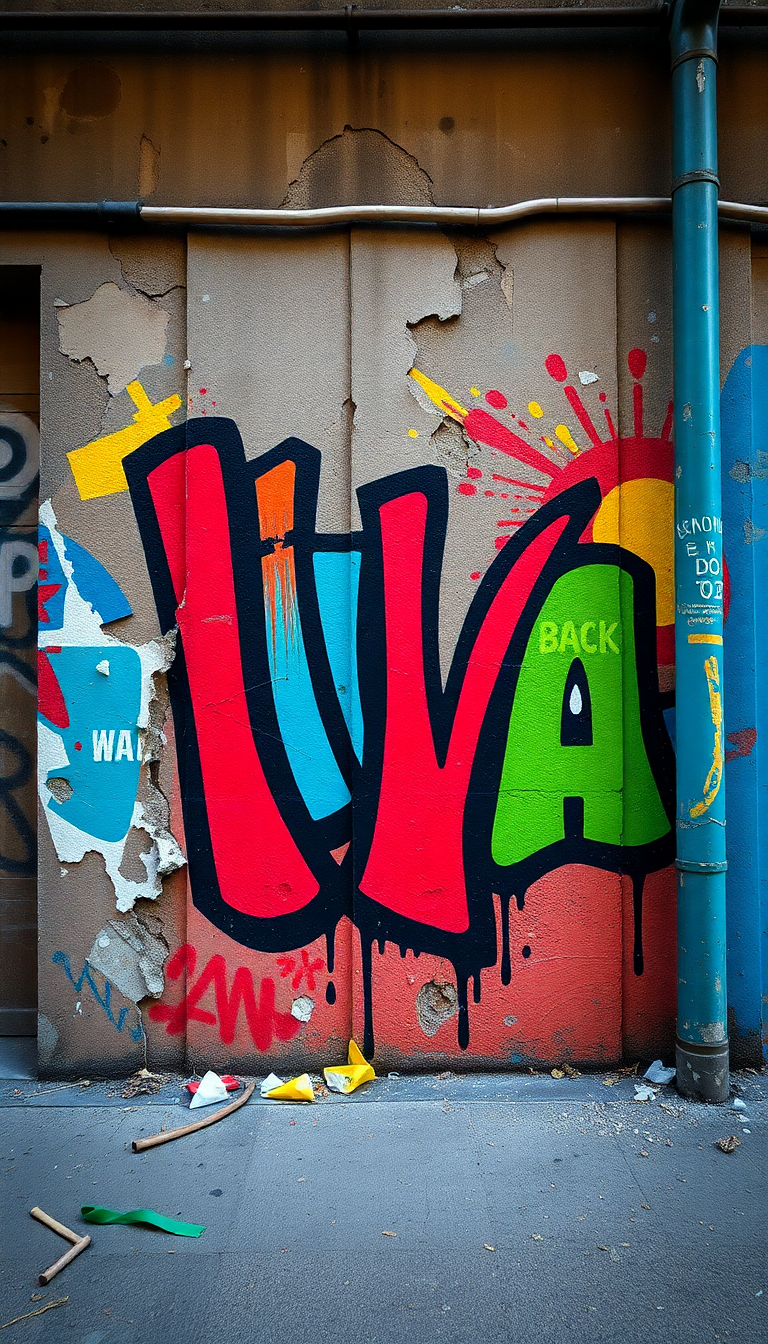 Futuristic Wall Colorful Mural Art Photorealistic Wallpaper