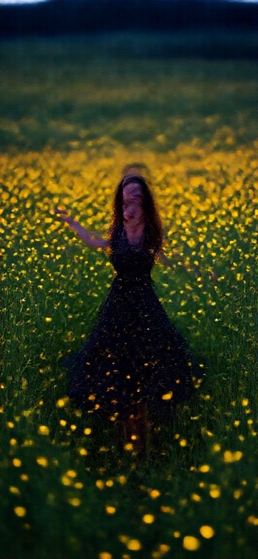 Fireflies Dancing In Twilight Version Wallpaper