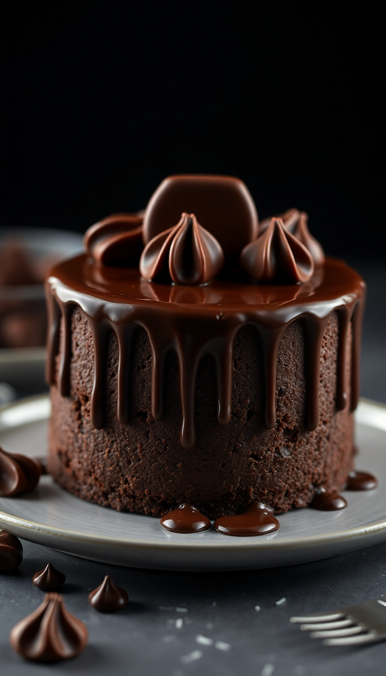 Cake Decadent Dessert Dark Aesthetic Max Wallpaper