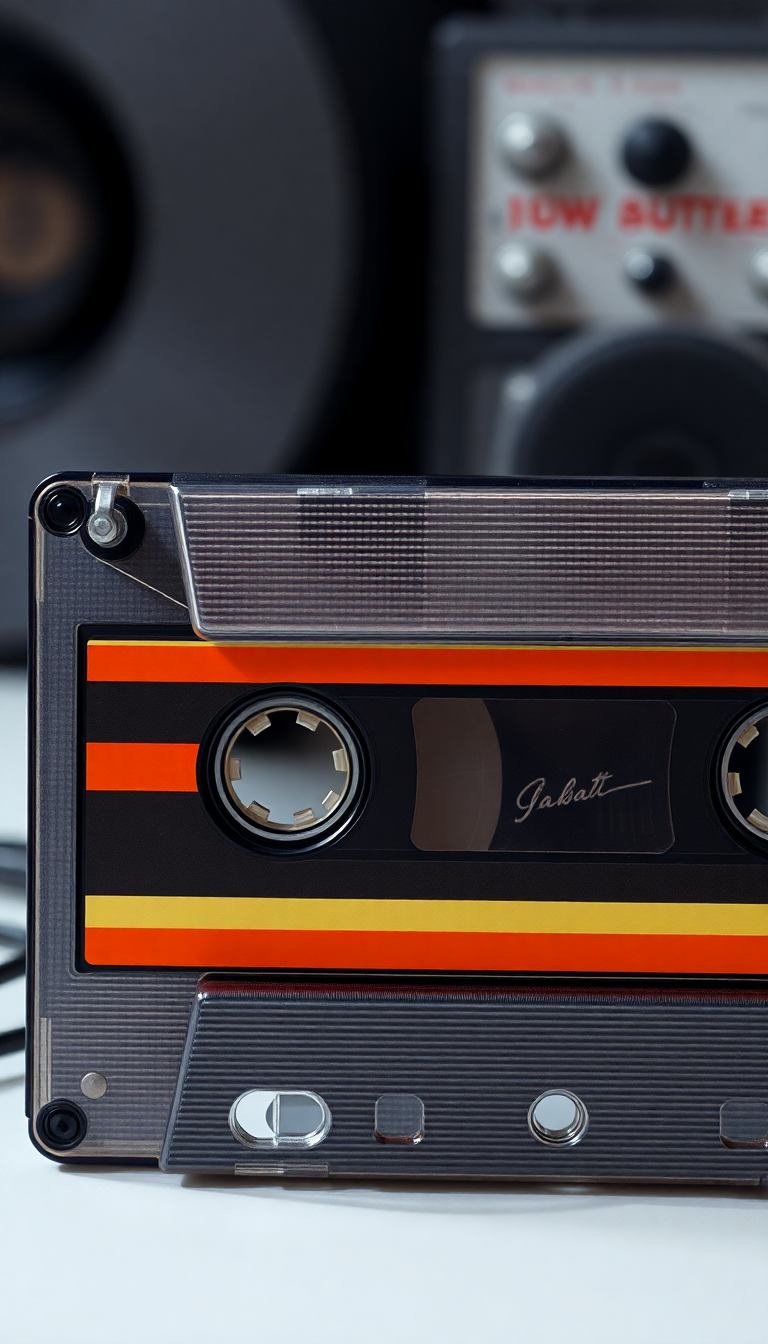 Electric Cassette Mixtape Music Photorealistic Wallpaper