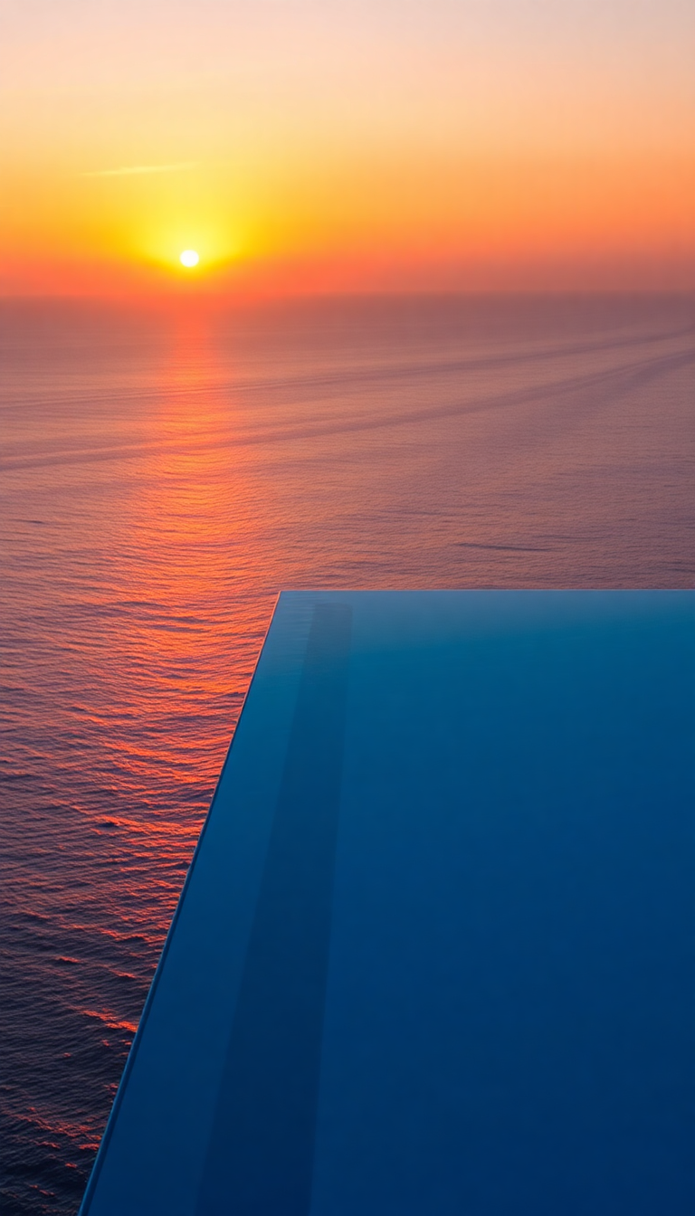Edge Overlooking Ocean Sunset Aesthetic HD Wallpaper