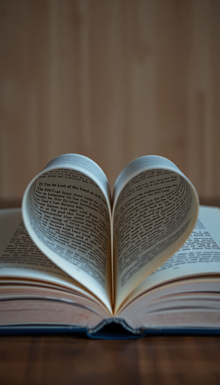 Frozen Book Pages Heart Shape Romantic Wallpaper