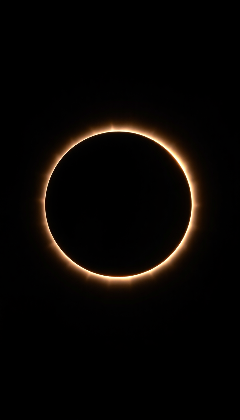 Dark Silky Eclipse Moment Totality Wallpaper