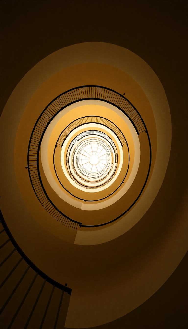 Staircase Looking Endless Architectural Minimalist Max Wallpaper
