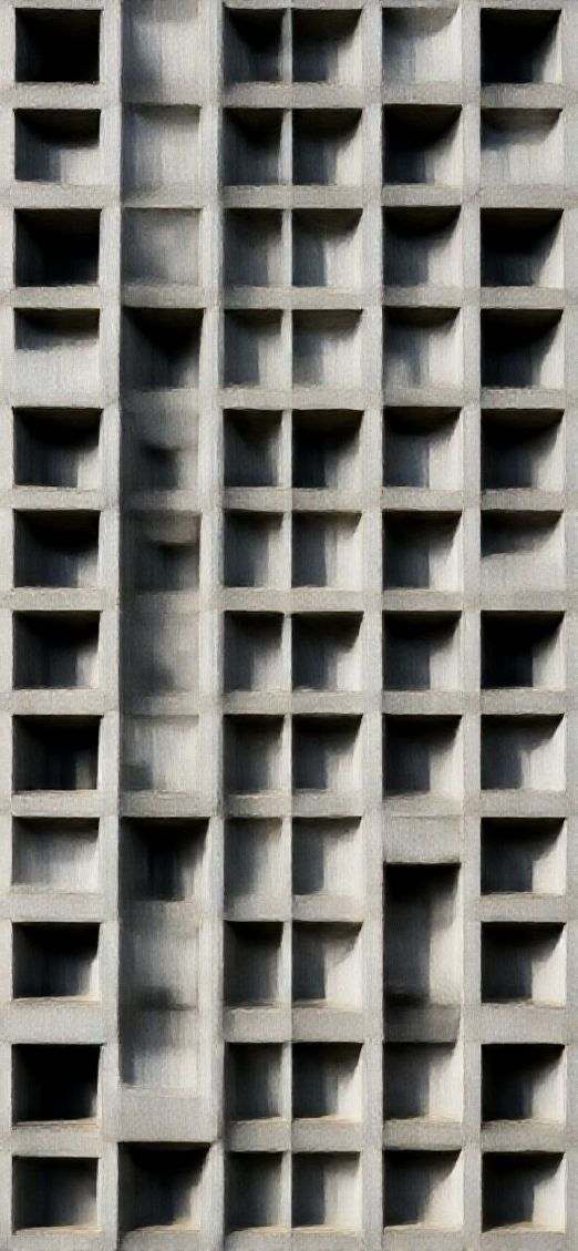 Minimalist Infinite Brutalist Architecture Concrete Wallpaper