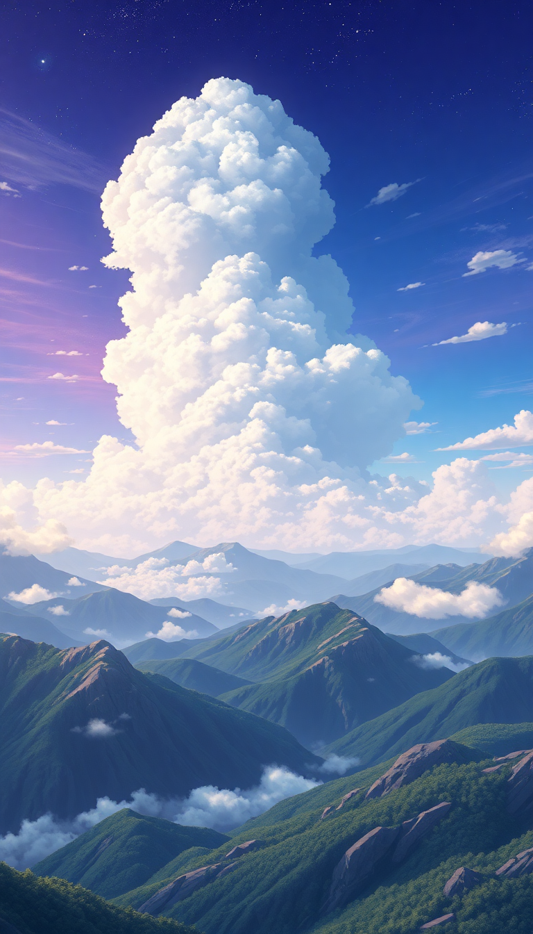 Cloud Sea Above Mountains Anime Anime Wallpaper