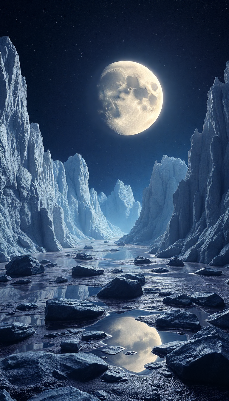 Alluring Caves On Alien Moon Digital art Wallpaper
