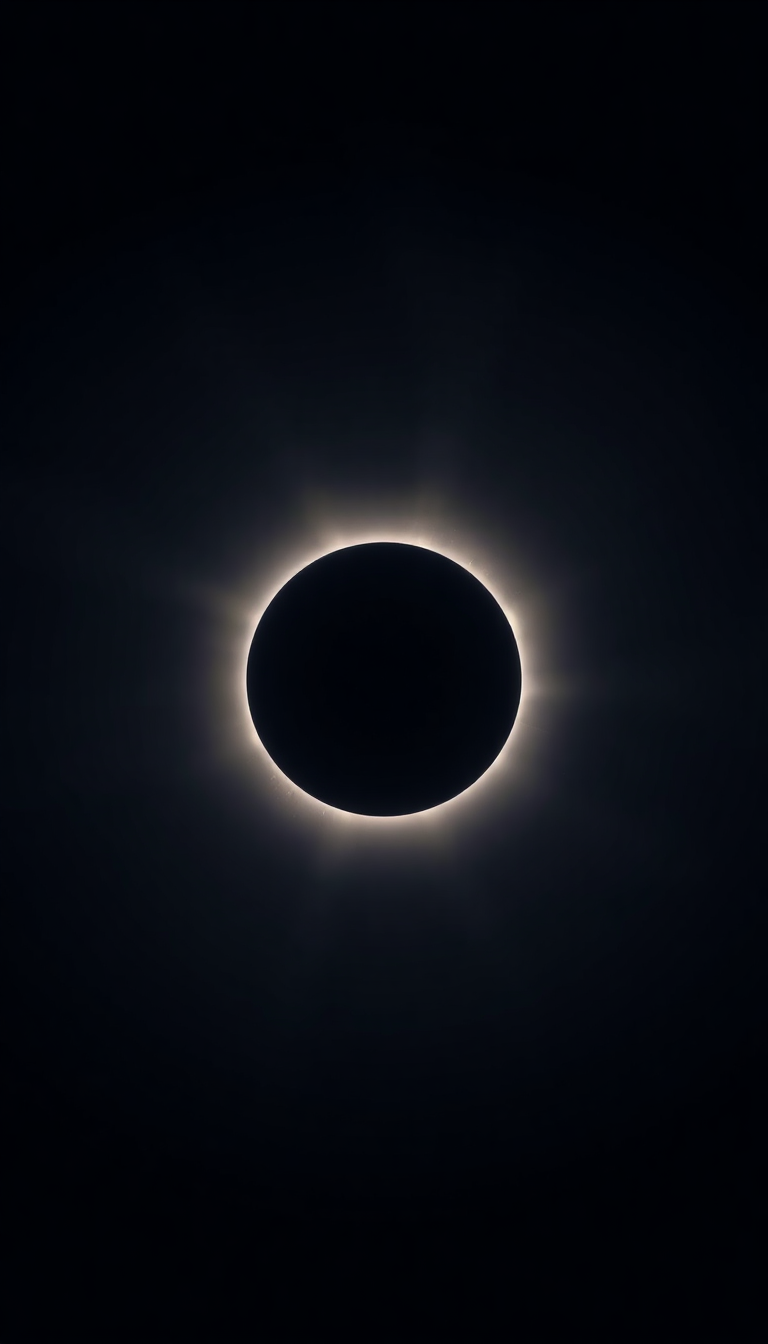 Classic Dark Corona Totality Moment Photorealistic Wallpaper